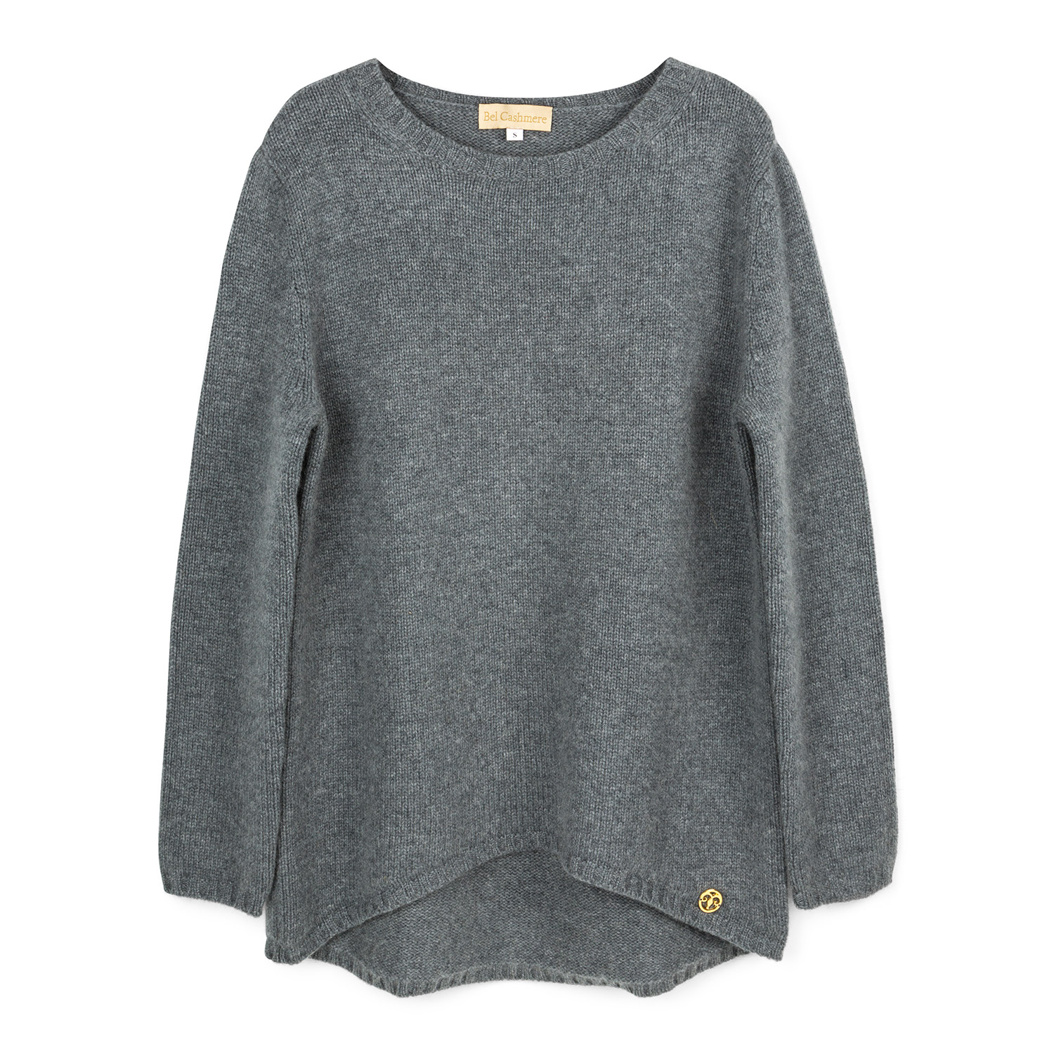 Oversize cashmere sweater in grey - Bel cashmere